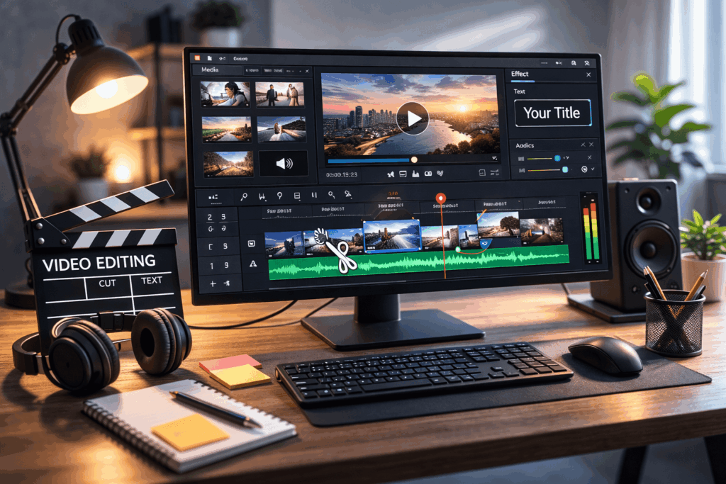 무료 동영상 편집 프로그램 작업 화면 예시
