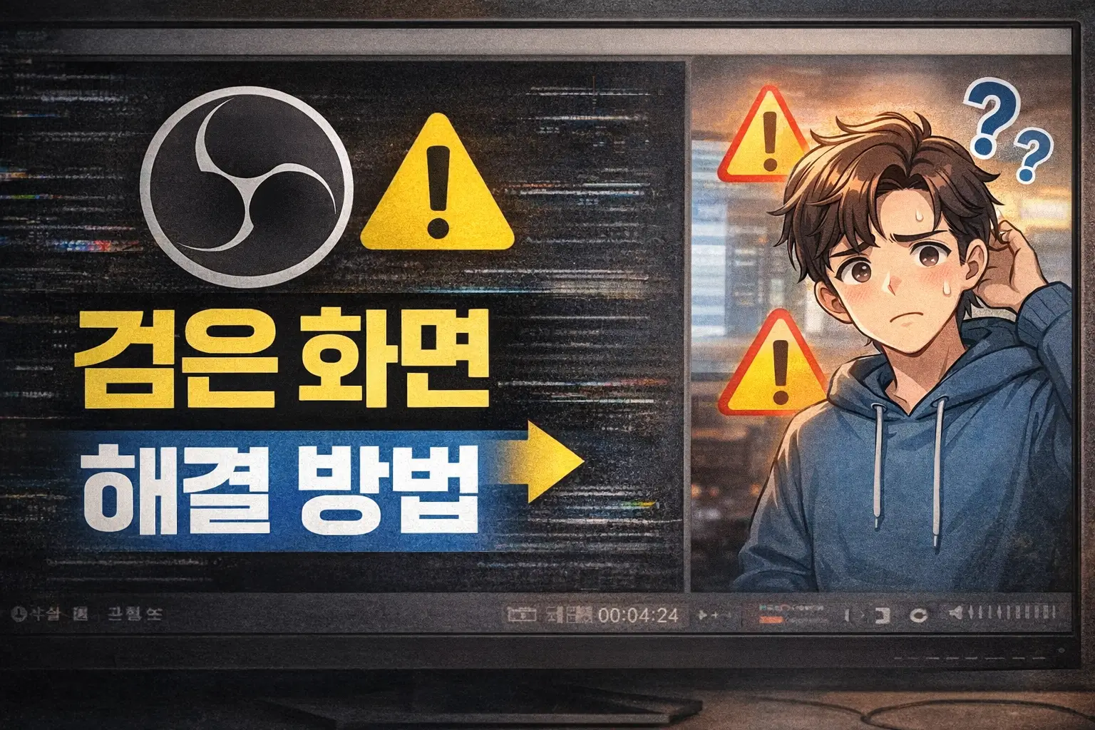 OBS 녹화 화면 검은 화면 나올 때 해결 방법 – 오류 완전 정리