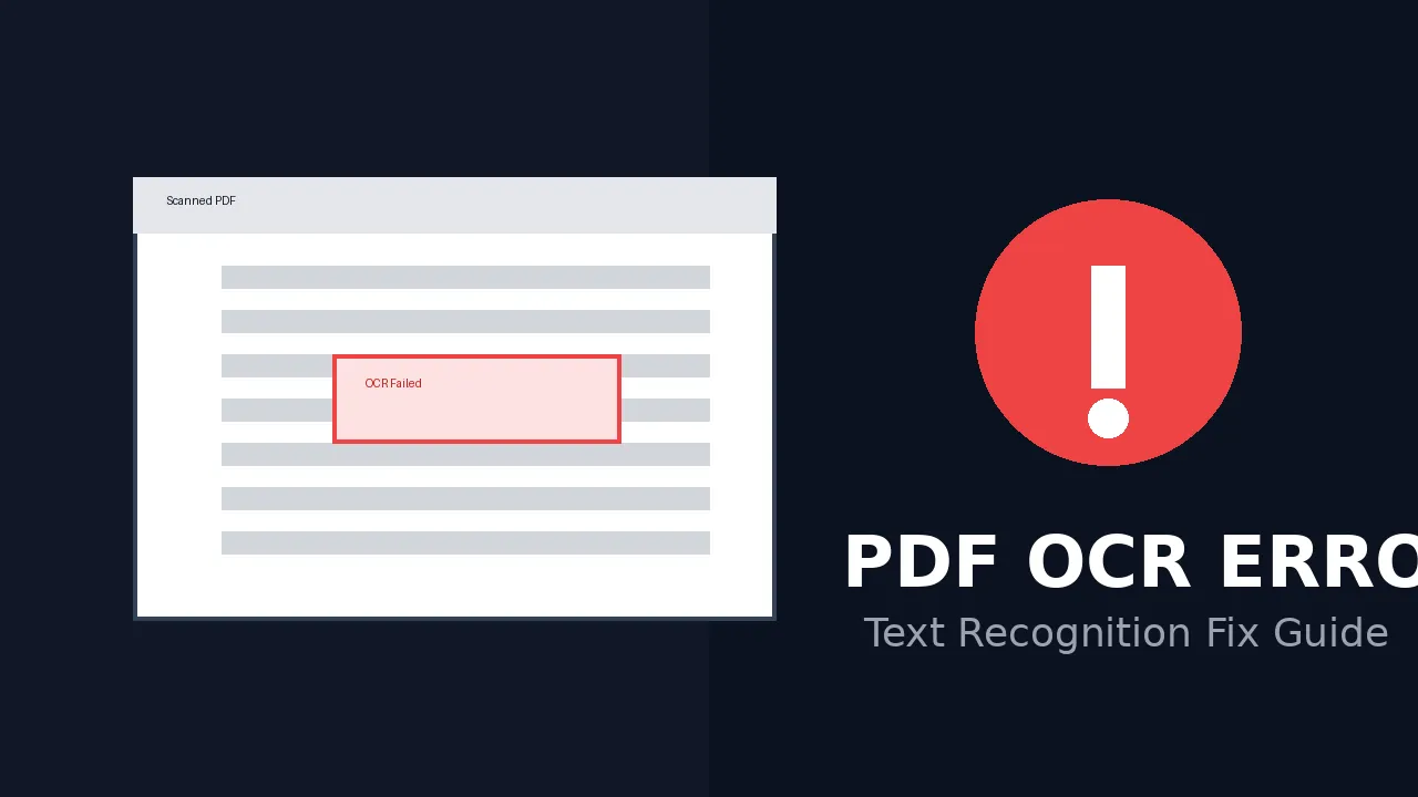 PDF OCR 안 될 때 해결 방법 – 텍스트 인식 오류·언어 설정·해상도 문제 완전 정리