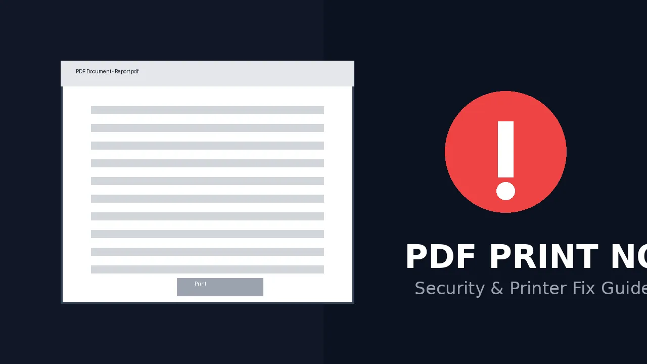 PDF 인쇄가 안 될 때 해결 방법 – 인쇄 버튼 비활성화·보안 제한·여백 오류 완전 정리