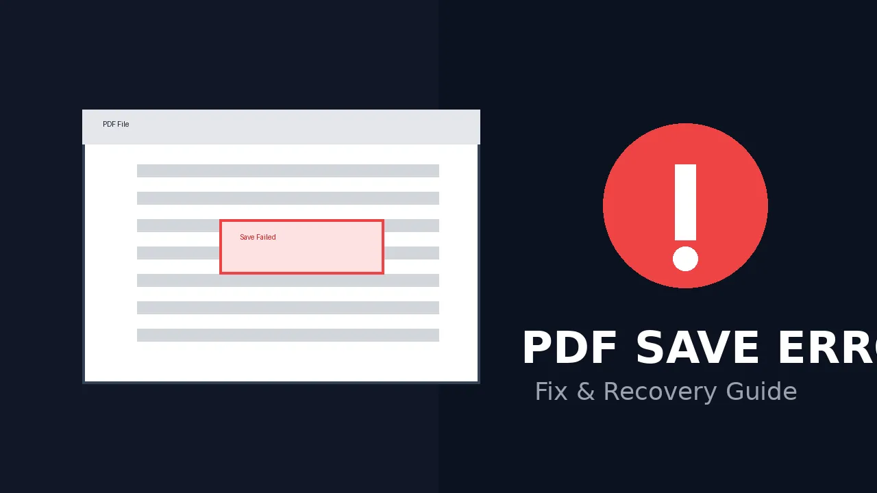 PDF 저장이 안 될 때 해결 방법 – 저장 실패·권한 오류·파일 손상 완전 정리
