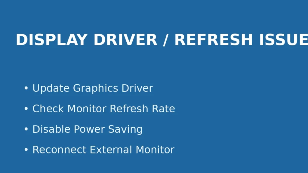 Dual monitor disconnecting due to graphics driver refresh rate or power saving settings in Windows