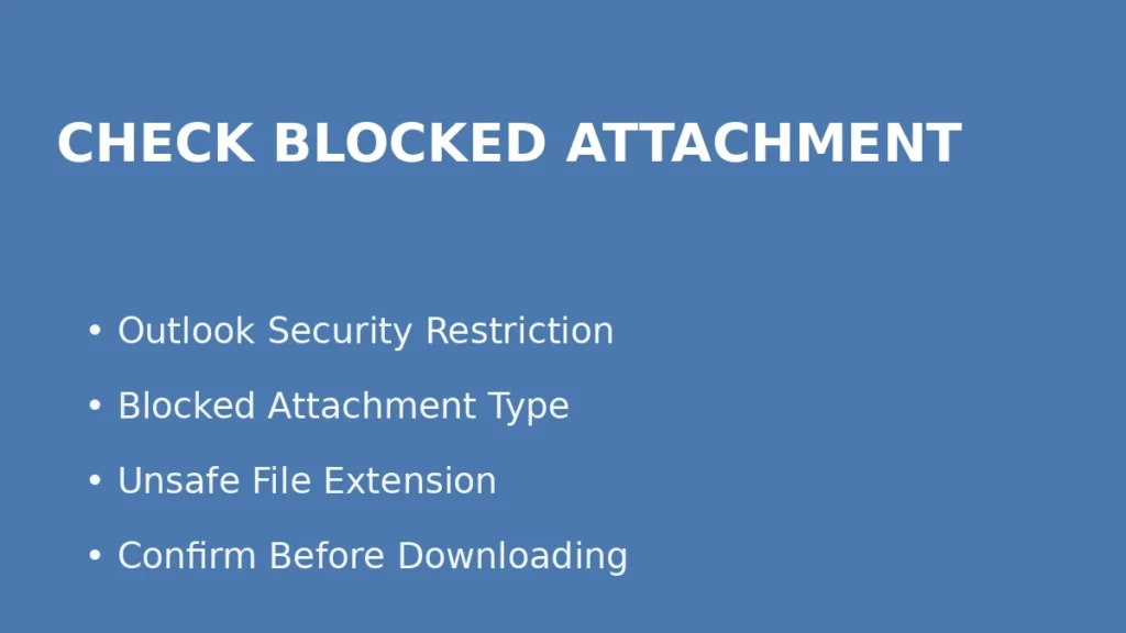 Check whether an Outlook attachment is blocked by security restrictions before trying to open it