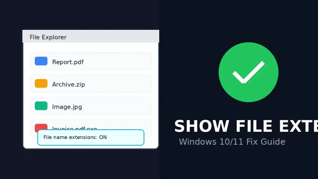 Windows file extensions not showing fix thumbnail highlighting file name extensions on for safer file identification