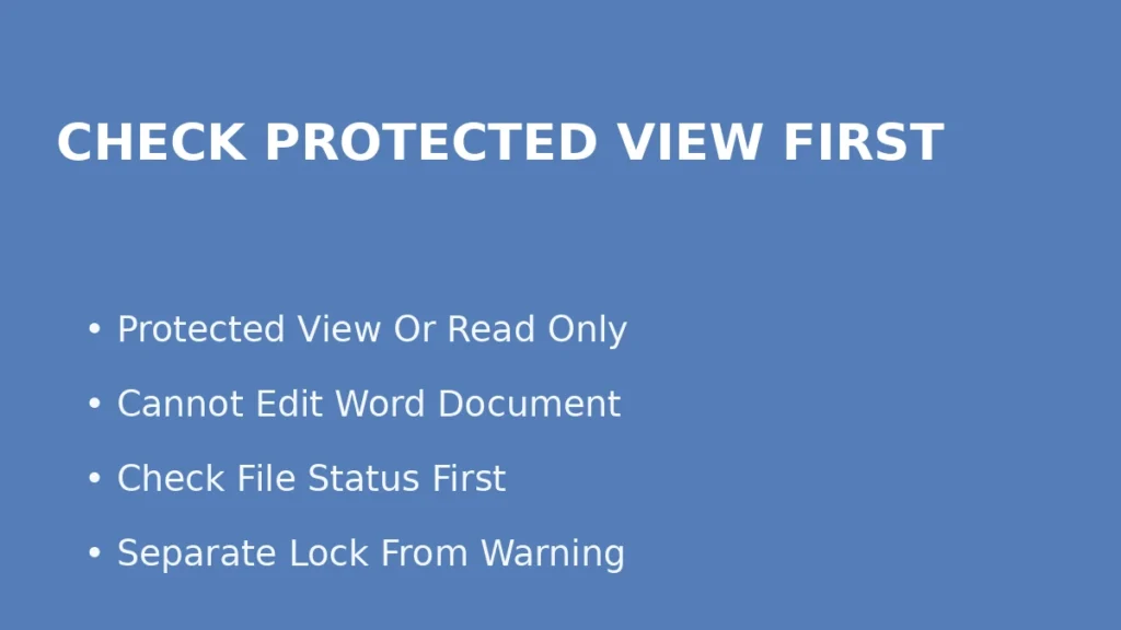 Check whether a Word document is in Protected View or truly read only before trying to unlock editing